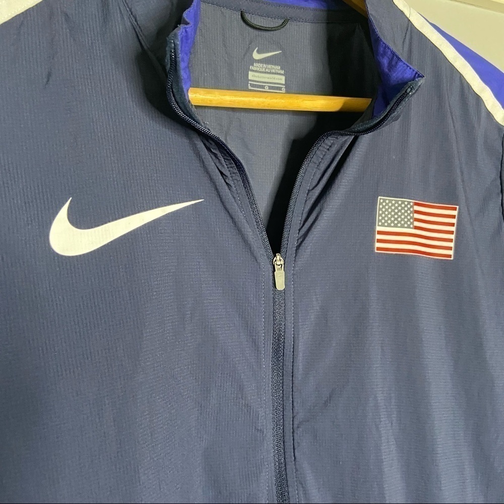 Nike Olympics USA track windbreaker jacket blue L - Picture 6 of 9